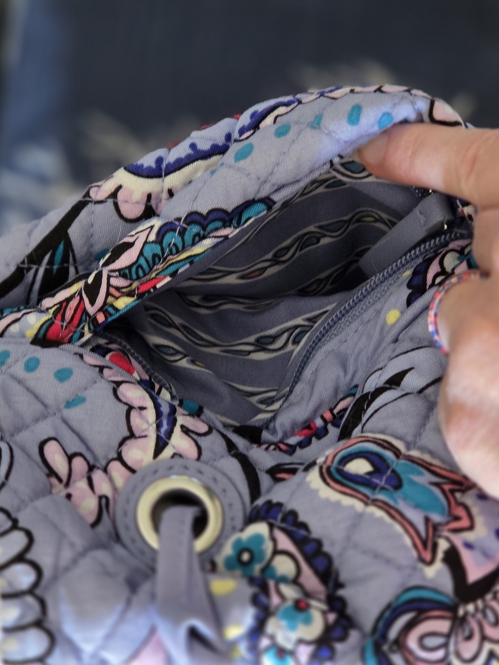 Vera Bradley Quilted Makani Paisley Glenna Satchel - Picture 10 of 10